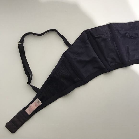 VTG Victoria Secret Balconette Shelf Corset Push Up Bra Velvet Rhinestone 36C - Picture 10 of 14